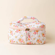 Load image into Gallery viewer, Glam & Go Quilted Cosmetic Bag Endless Daydream Cream