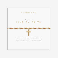 Load image into Gallery viewer, Live By Faith Gold Bracelet