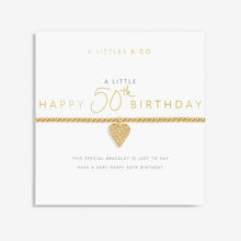 Load image into Gallery viewer, Happy 50th Birthday Gold Bracelet