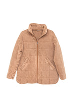 Load image into Gallery viewer, Brown Lightweight Quilted Garment Washed Jacket