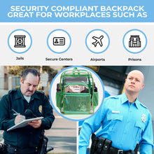 Load image into Gallery viewer, Clear Backpack For School XL Green