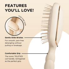 Load image into Gallery viewer, Teleties Detangler Fine Hair Tan Brush
