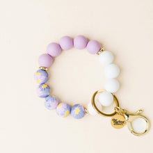 Load image into Gallery viewer, Hands-Free Keychain Wristlet Lilac Bloom
