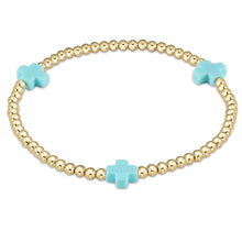 Load image into Gallery viewer, Enewton Signature Cross 3mm Gold Bead Bracelet