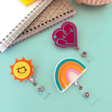 Load image into Gallery viewer, Sun | Nurse and Teacher Badge Reel Holder
