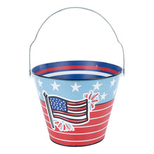 Load image into Gallery viewer, Fourth of July Enamel Bucket