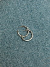 Load image into Gallery viewer, Michelle McDowell Silver Hoop Earrings