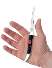 Load image into Gallery viewer, Case Knife Navy Blue Bone Rogers Jig Medium Texas Toothpick