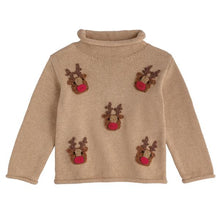 Load image into Gallery viewer, Scattered Reindeer Rollneck Sweater