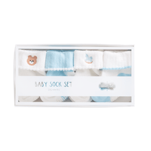 Load image into Gallery viewer, Blue Foldover Sock Set