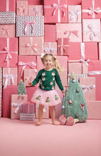 Load image into Gallery viewer, Green Kids Santa Cardigan