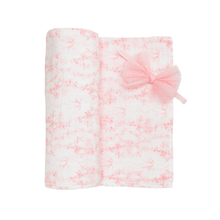 Load image into Gallery viewer, Pink Toile Swaddle & Headband