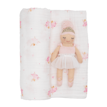 Load image into Gallery viewer, Ballerina Swaddle and Rattle
