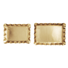 Load image into Gallery viewer, Brass Ruffled Nested Trays