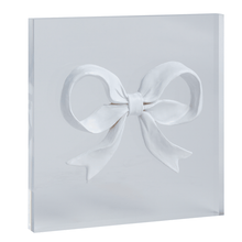 Load image into Gallery viewer, Intaglio Bow Acrylic Plaque