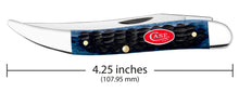 Load image into Gallery viewer, Case Knife Navy Blue Bone Rogers Jig Medium Texas Toothpick