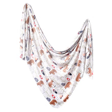 Load image into Gallery viewer, Copper Pearl Knit Swaddle Blanket