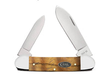 Load image into Gallery viewer, Case Knife Yellow Curly Oak Smooth Wood Canoe