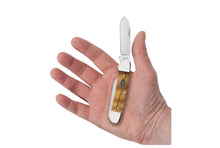 Load image into Gallery viewer, Case Knife Yellow Curly Oak Smooth Wood Canoe