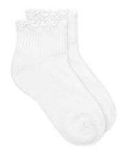 Load image into Gallery viewer, Jefferies Socks Smooth Toe Ruffle Ripple Edge Sport Quarter Socks