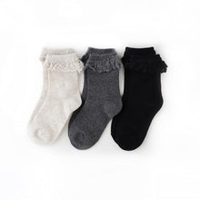 Load image into Gallery viewer, Little Stocking Co. 3-Pack Lace Midi Socks
