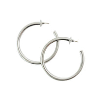 Load image into Gallery viewer, Michelle McDowell Silver Hoop Earrings