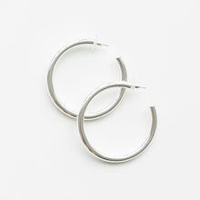 Load image into Gallery viewer, Michelle McDowell Silver Hoop Earrings