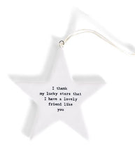 Load image into Gallery viewer, Two's Company Star Ornament with Saying