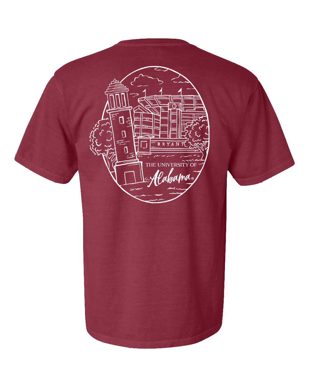 Alabama Tee Sketchy Oval