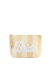 Load image into Gallery viewer, Bride Stripe Zip Pouch Natural
