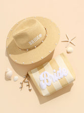 Load image into Gallery viewer, Bride Stripe Zip Pouch Natural
