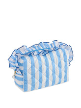 Load image into Gallery viewer, Fancy Large Zip Pouch Blue
