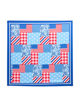 Load image into Gallery viewer, Flag Patchwork Scarf Blue
