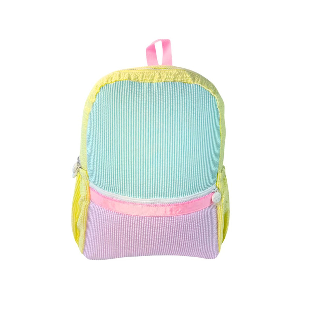 1989 Seersucker Medium Backpack w/ Pocket