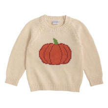 Load image into Gallery viewer, Cream Kids Pumpkin Crewneck Sweater
