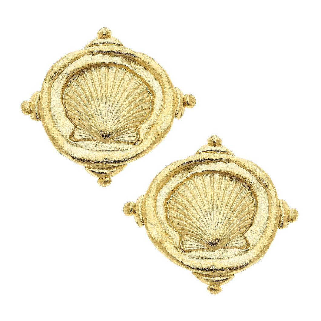 Susan Shaw Shell Intaglio Studs – Meggie B's
