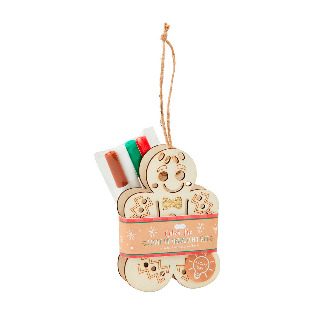 Gingerbread Man Color-Me Light-Up Ornament