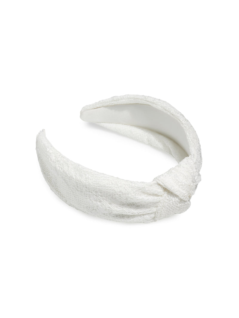 Shiraleah White Lacey Knotted Headband
