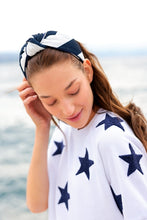 Load image into Gallery viewer, Shiraleah Navy Nautical Stripes Knotted Headband
