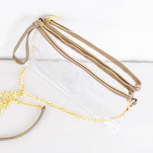 Load image into Gallery viewer, Candace Double Zip Clear Crossbody 10x6x2
