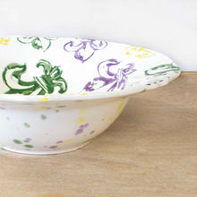 Load image into Gallery viewer, Watercolor Fleur de Lis Serving Bowl
