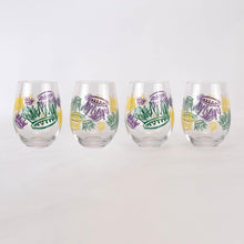 Load image into Gallery viewer, La Couronne Wine Glass Gift Set of 4 Clear/Multi 16 oz
