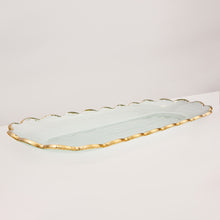Load image into Gallery viewer, Chapelle Oval Serving Platter Clear/Gold
