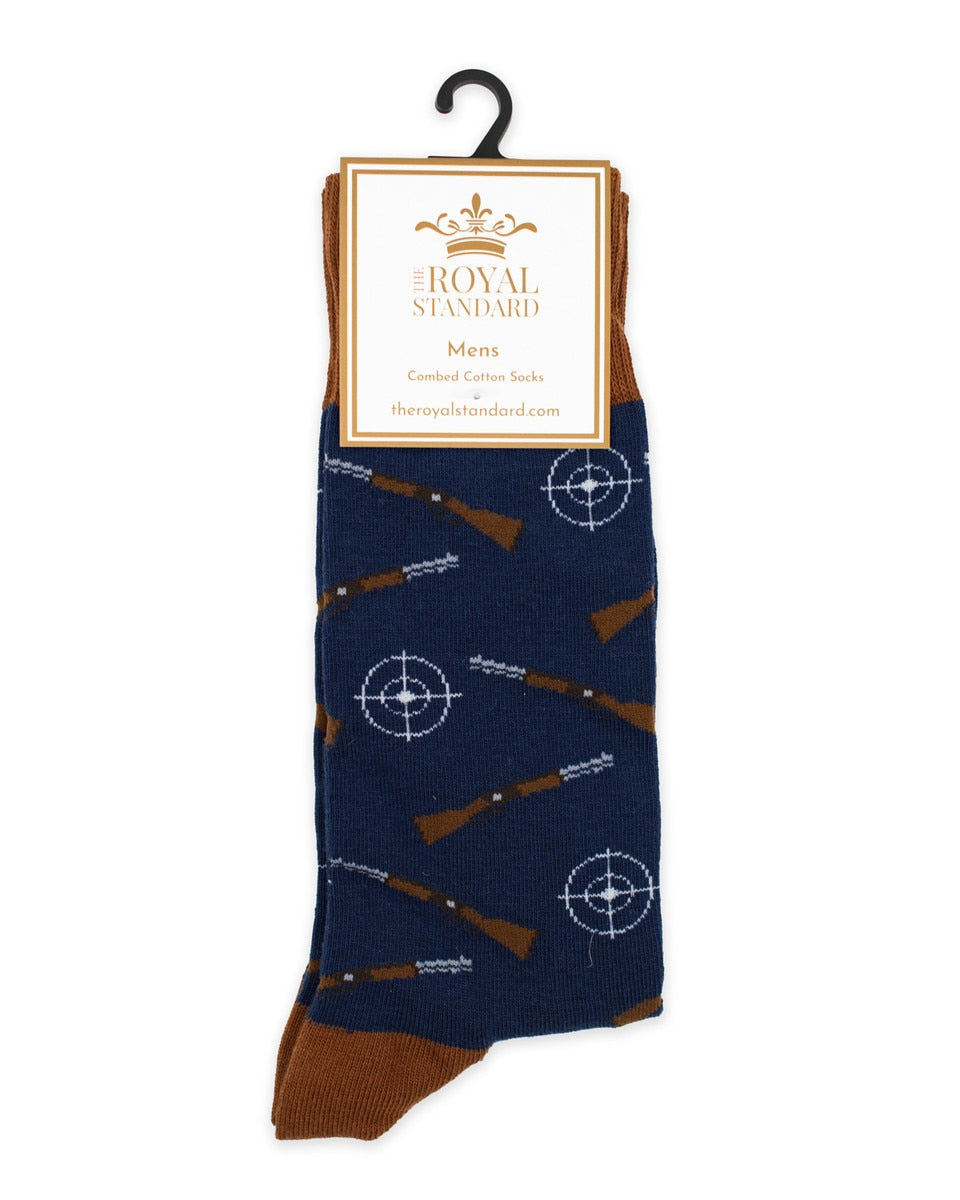 Men's Hunting Socks Navy/Brown