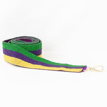 Load image into Gallery viewer, Mardi Gras Stripe Beaded Purse Strap
