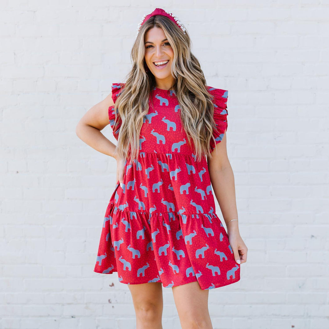 Everly Dress Elephants