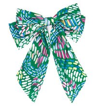 Load image into Gallery viewer, Mosaic Meadow Green Mia Hair Bow
