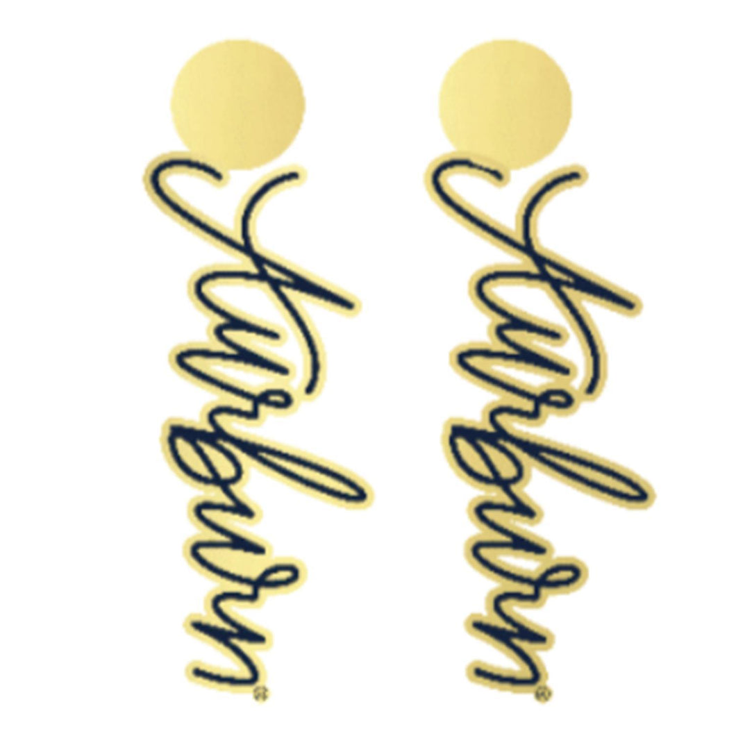 Auburn Script Earrings