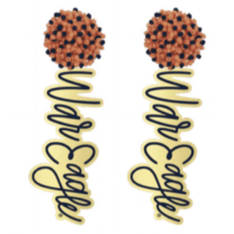 AU War Eagle Seed Bead Earrings