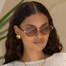 Load image into Gallery viewer, Freyrs Jordan Acetate Oval Sunglasses : Amber Tortoise / Brown
